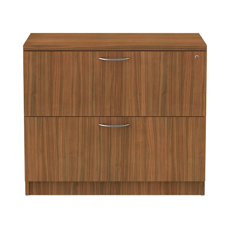 Alera 34" W 2 Drawer File Cabinet, Modern Walnut, Legal/Letter ALEVA513622WA